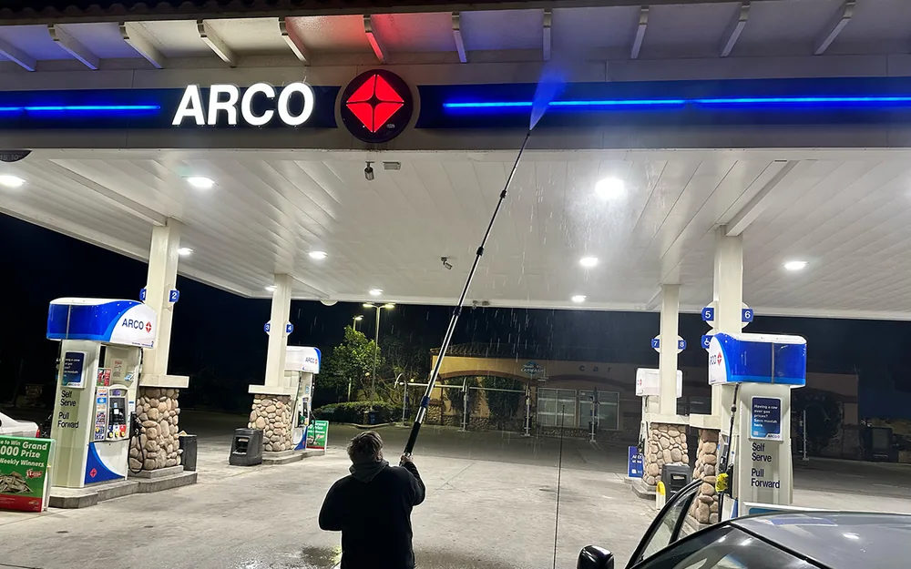 Industrial tanker and concrete degreasing